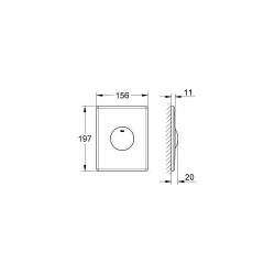 Grohe Skate Kumanda Paneli, Paslanmaz Çelik - 38672SD0 - 2