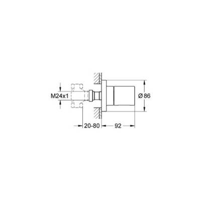 Grohe Grohtherm 3000 Cosmopolitan Ankastre Stop Valf - 19470000 - 2