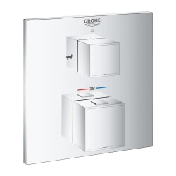 Grohe Grohtherm Cube Çift Yönlü Ankastre Termostatik Banyo Bataryası - 24155000 