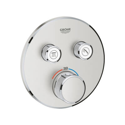 Grohe Grohtherm Smartcontrol Çift Valfli Akış Kontrollü, Ankastre Termostatik Duş Bataryası - 29119DC0 - 1