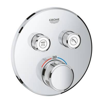 Grohe Grohtherm Smartcontrol Çift Valfli Akış Kontrollü, Ankastre Termostatik Duş Bataryası - 29119000 - 1