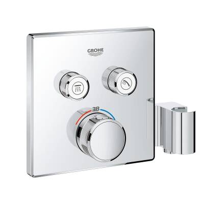 Grohe Grohtherm Smartcontrol Çift Valfli Akış Kontrollü, Ankastre Termostatik Duş Bataryası, Entegre Duş Kolu İle - 29125000 - 1