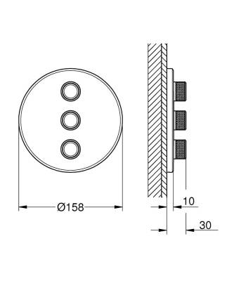 Grohe Grohtherm Smartcontrol Üç Valfli Akış Kontrollü Kumanda - 29122000 - 2