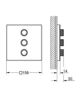 Grohe Grohtherm Smartcontrol Üç Valfli Akış Kontrollü Kumanda - 29158LS0 - 2