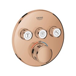 Grohe Grohtherm Smartcontrol Üç Valfli Akış Kontrollü, Ankastre Termostatik Duş Bataryası - 29121DA0 