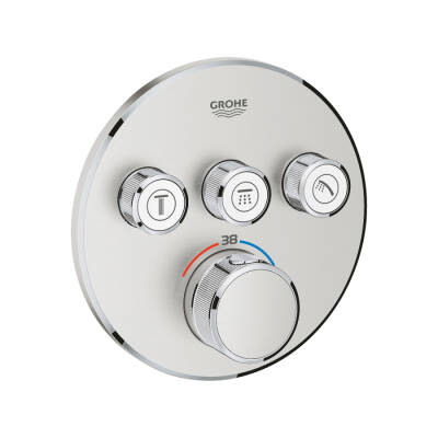 Grohe Grohtherm Smartcontrol Üç Valfli Akış Kontrollü, Ankastre Termostatik Duş Bataryası - 29121DC0 - 1