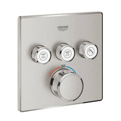 Grohe Grohtherm Smartcontrol Üç Valfli Akış Kontrollü, Ankastre Termostatik Duş Bataryası - 29126DC0 - 1