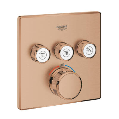 Grohe Grohtherm Smartcontrol Üç Valfli Akış Kontrollü, Ankastre Termostatik Duş Bataryası - 29126DL0 - 1