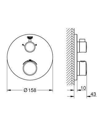 Grohe Grohtherm Termostatik Banyo/Duş Bataryası - 24076000 - 2