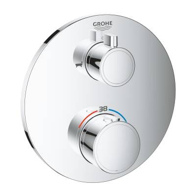 Grohe Grohtherm Çift Yönlü Ankastre Termostatik Banyo Bataryası - 24077000 - 1