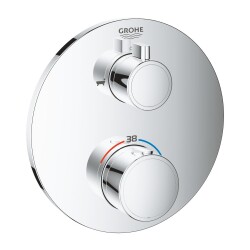 Grohe Grohtherm Çift Yönlü Ankastre Termostatik Banyo Bataryası - 24077000 - 1