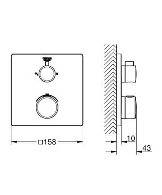 Grohe Grohtherm Termostatik Banyo/Duş Bataryası - 24079000 - 2