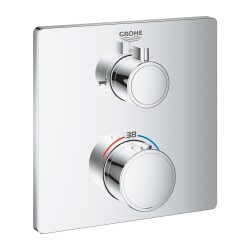 Grohe Grohtherm Çift Yönlü Ankastre Termostatik Banyo Bataryası - 24080000 - 1