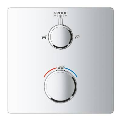 Grohe Grohtherm Çift Yönlü Ankastre Termostatik Banyo Bataryası - 24080000 - 2