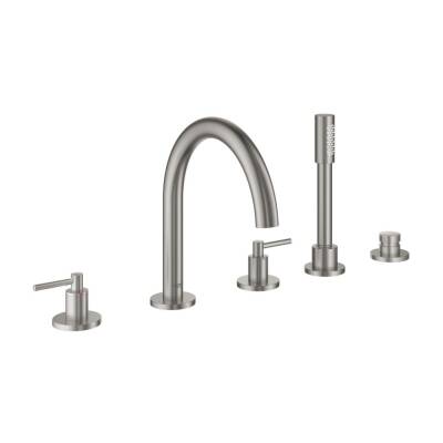 Grohe Küvet Bataryası 5 Delikli Atrio Super Steel - 19922DC3 - 3