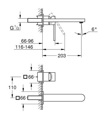 Grohe Grohe Plus İki Delikli Lavabo BataryasıL-Boyut - 29306003 - 2