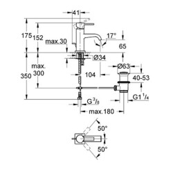 Grohe Allure Tek Kumandalı Lavabo Bataryası M-Boyut - 32757000 - 2