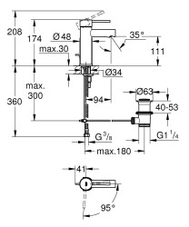 Grohe Essence Tek Kumandalı Lavabo Bataryası S-Boyut - 23379001 - 2