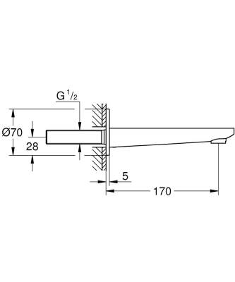 Grohe Lineare Çıkış Ucu - 13383001 - 2