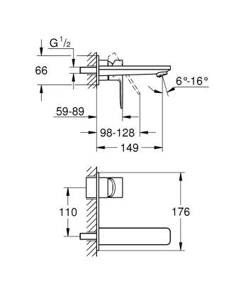 Grohe Lineare İki Delikli Lavabo BataryasıM-Boyut - 19409001 - 2