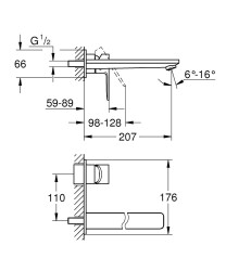 Grohe Lineare İki Delikli Lavabo BataryasıL-Boyut - 23444001 - 2