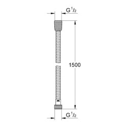 Grohe Relexaflex Metal Longlife Metal Duş Hortumu 1500 - 28143000 - 2