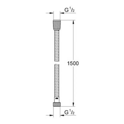 Grohe Relexaflex Metal Longlife Metal Duş Hortumu 1500 - 28143000 - 2