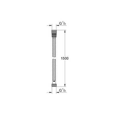 Grohe Rotaflex Metal Longlife Uzun Ömürlü Metal Twistfree Duş Hortumu 1500 Mm - 28417000 - 2