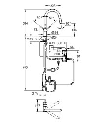 Grohe Minta Touch Elektronik Tek Kumandalı Eviye Bataryası - 31358002 - 2