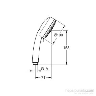 Grohe Tempesta Cosmopolitan 100 El Duşu 3 Akışlı - 27574002 - 2