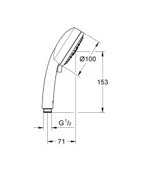 Grohe Tempesta Cosmopolitan 100 El Duşu 4 Akışlı - 27575002 - 2