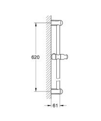 Grohe Tempesta Duş Sürgüsü, 600 Mm - 27523000 - 2