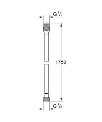 Grohe Silverflex Twistfree Duş Hortumu 1750 - 28388A00 - 2