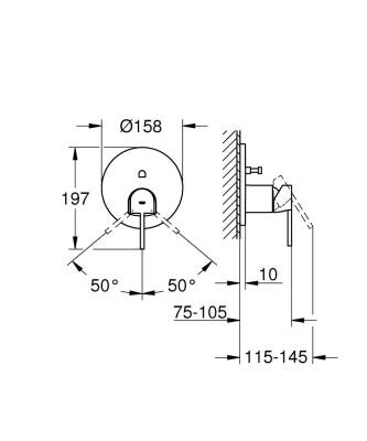 Grohe Grohe Plus Ankastre Banyo/Duş Bataryası - 24060003 - 2