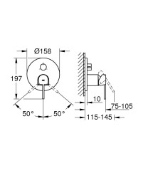 Grohe Grohe Plus Tek Kumandalı 3 Yönlü Banyo Bataryası - 24093003 - 2