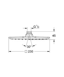 Grohe Rainshower Allure 230 Tepe Duşu 1 Akışlı - 27479000 - 2