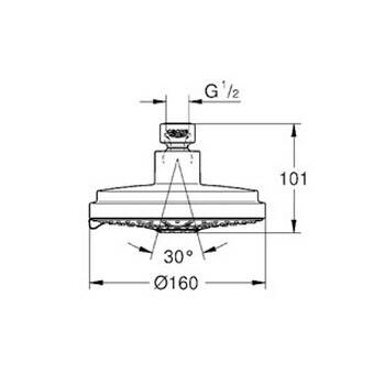 Grohe Rainshower Cosmopolitan 160 Tepe Duşu 4 Akışlı - 27134000 - 2