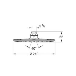 Grohe Rainshower Cosmopolitan 210 Tepe Duşu 1 Akışlı - 2836800E - 2