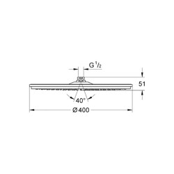 Grohe Rainshower Cosmopolitan 400 Tepe Duşu 1 Akışlı - 28778000 - 2