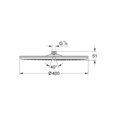 Grohe Rainshower Cosmopolitan 400 Tepe Duşu 1 Akışlı - 28778000 - 2