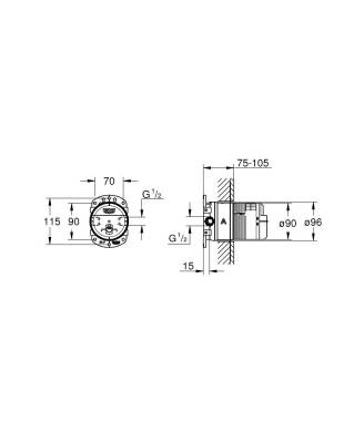 Grohe Rainshower Universal Giriş Kutusu, 1/2 - 26483000 - 2