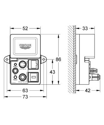 Grohe Grohe F-Digital Deluxe Bluetooth-Ünitesi Bt-01A Apple Ve Android Cihazlar İçin - 36371000 - 2