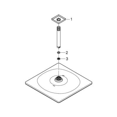 Grohe Rainshower Mono 310 Cube Tepe Duşu Seti 142 Mm, Tek Akışlı - 26566GN0 - 2