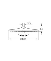 Grohe Rainshower Mono 310 Tepe Duşu 1 Akışlı - 26562000 - 2