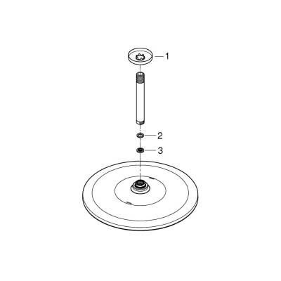 Grohe Rainshower Mono 310 Tepe Duşu Seti 142 Mm, Tek Akışlı - 26559000 - 2