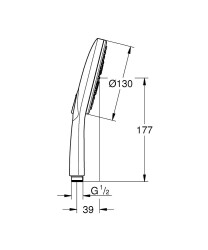 Grohe Rainshower Smartactive 130 El Duşu 3 Akışlı - 26574000 - 2