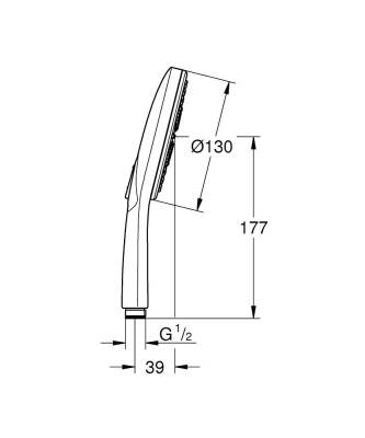 Grohe Rainshower Smartactive 130 El Duşu 3 Akışlı - 26574000 - 2