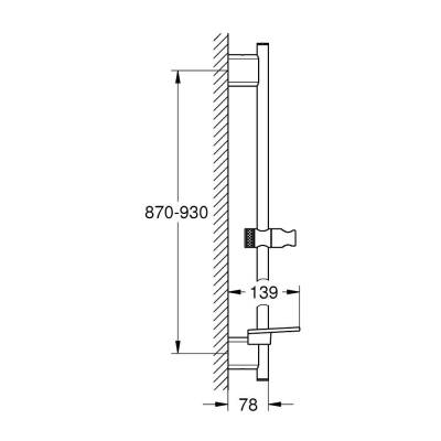 Grohe Rainshower Smartactive Duş Sürgüsü, 900 Mm - 26603000 - 2