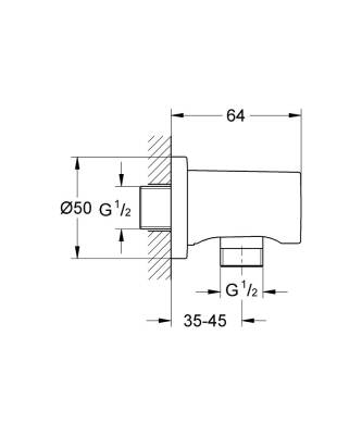 Grohe Rainshower Askılı Duş Çıkış Dirseği - 27057A00 - 2