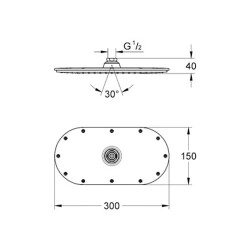 Grohe Rainshower Veris 300 Tepe Duşu 1 Akışlı - 27470000 - 2